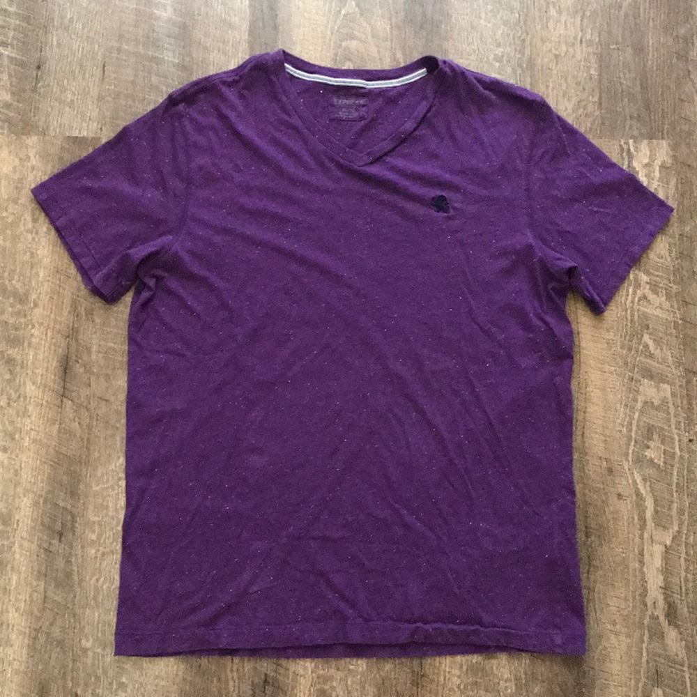Express purple v-neck tee
